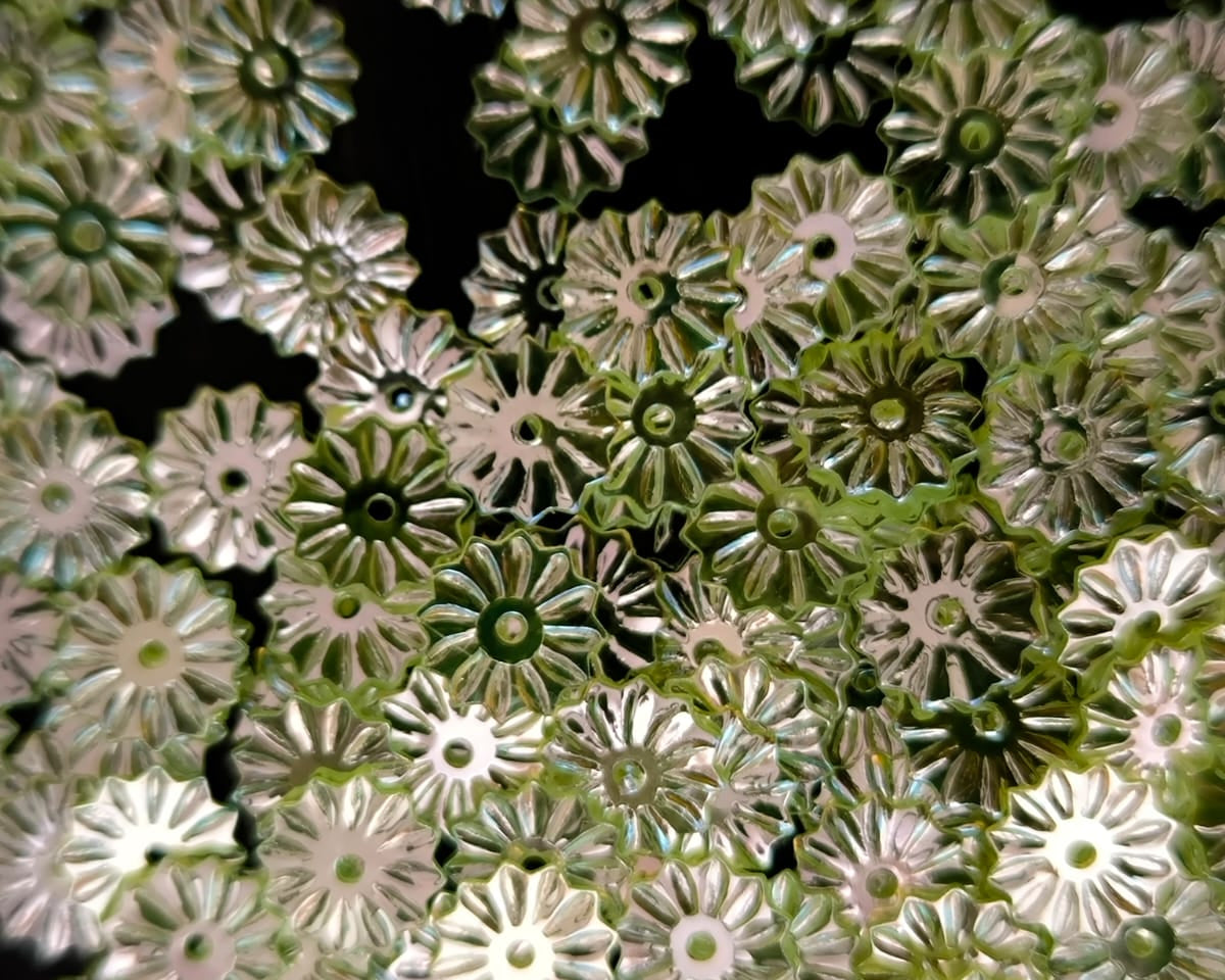 Paillettes Soleil Vert Pistache Effet Miroir 7 mm