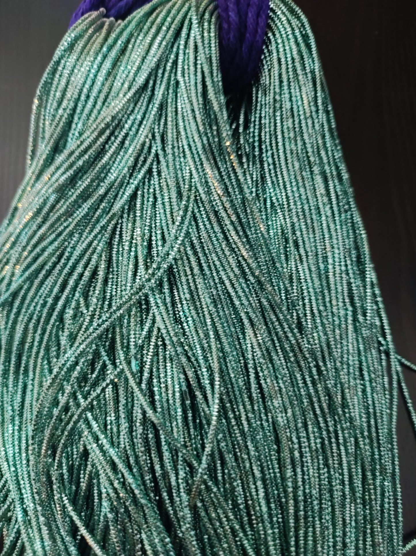 Cannetille frisee bleu turquoise