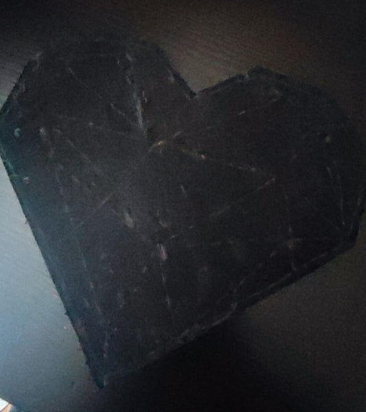 Coeur brode argent recto
