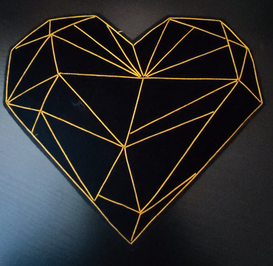 Coeur brode dore