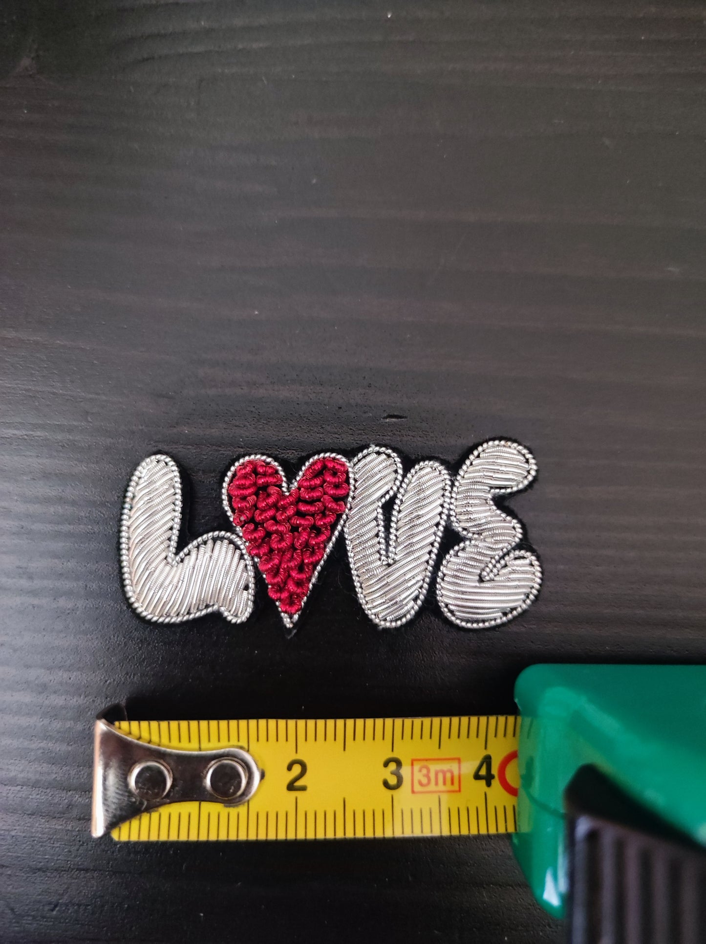 patch love brodé doré