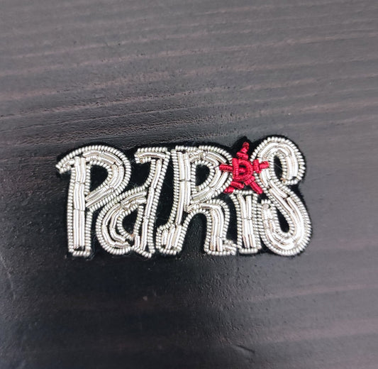 Patch Paris brodé argenté