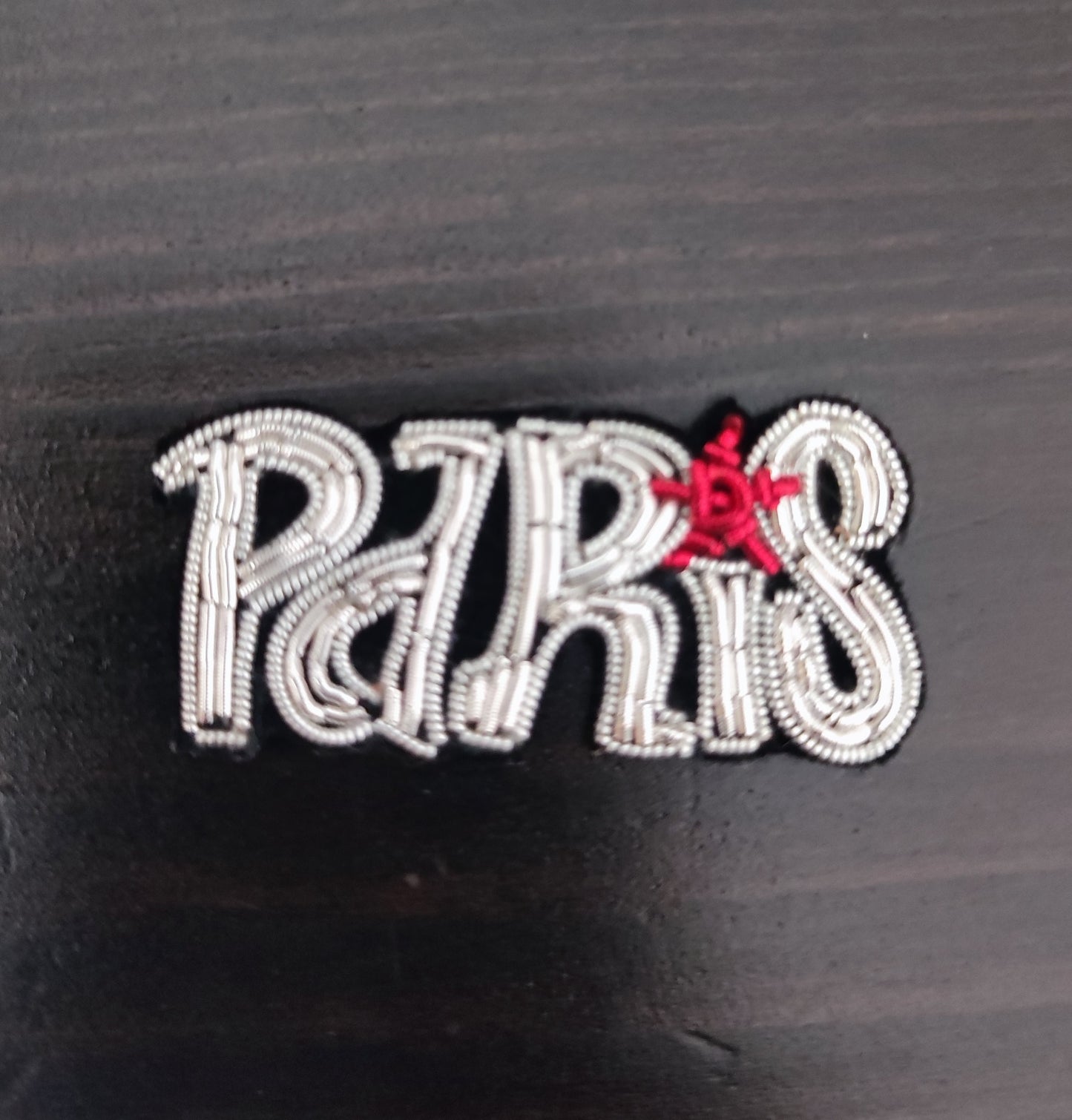 Patch Paris brodé argenté