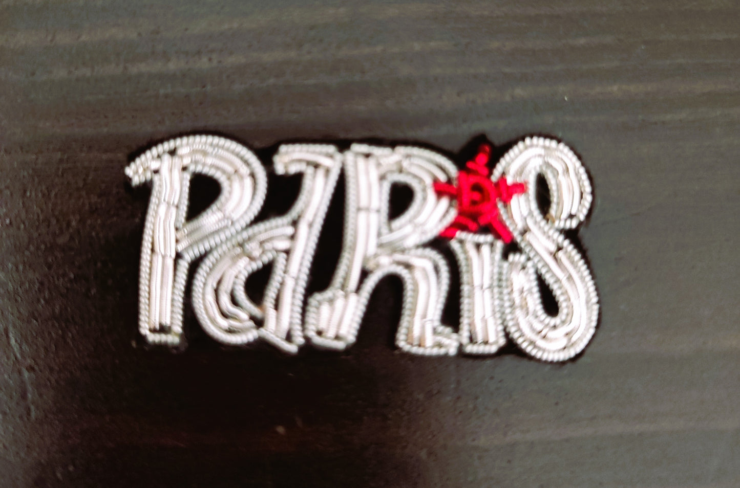 Patch Paris brodé argenté